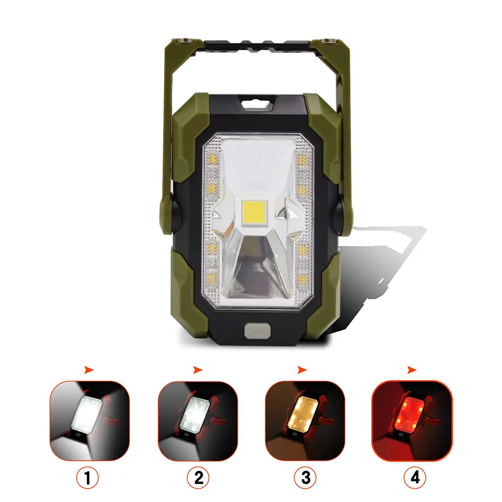 Projecteur LED Multifonctions - Rechargeable Solaire & USB  <br> Power Bank - Etanche - Aimant et Crochet pour Fixation – Image 2