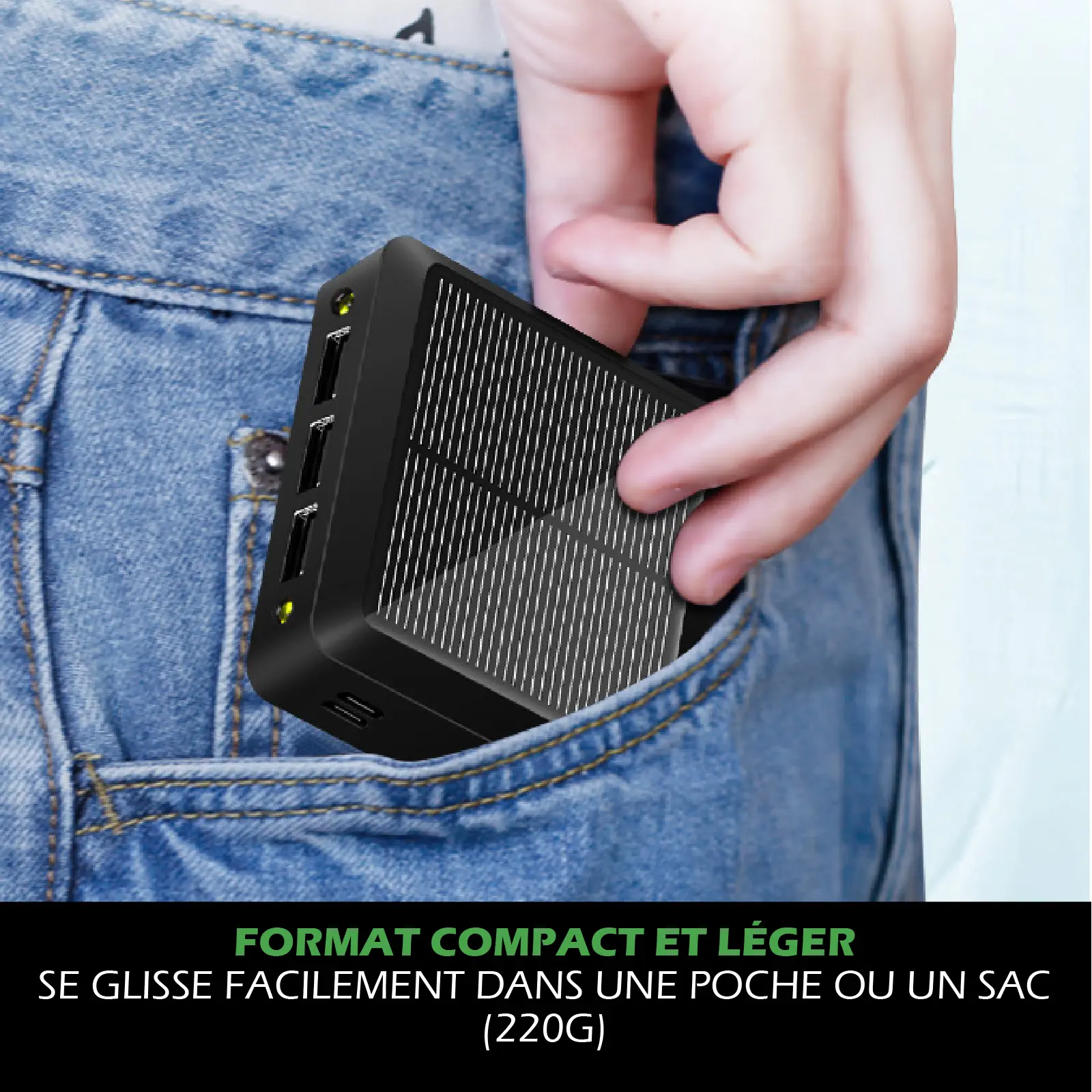 Batterie Externe Compacte Rechargeable Solaire & USB - Triple sortie USB - 10000mAh – Image 5