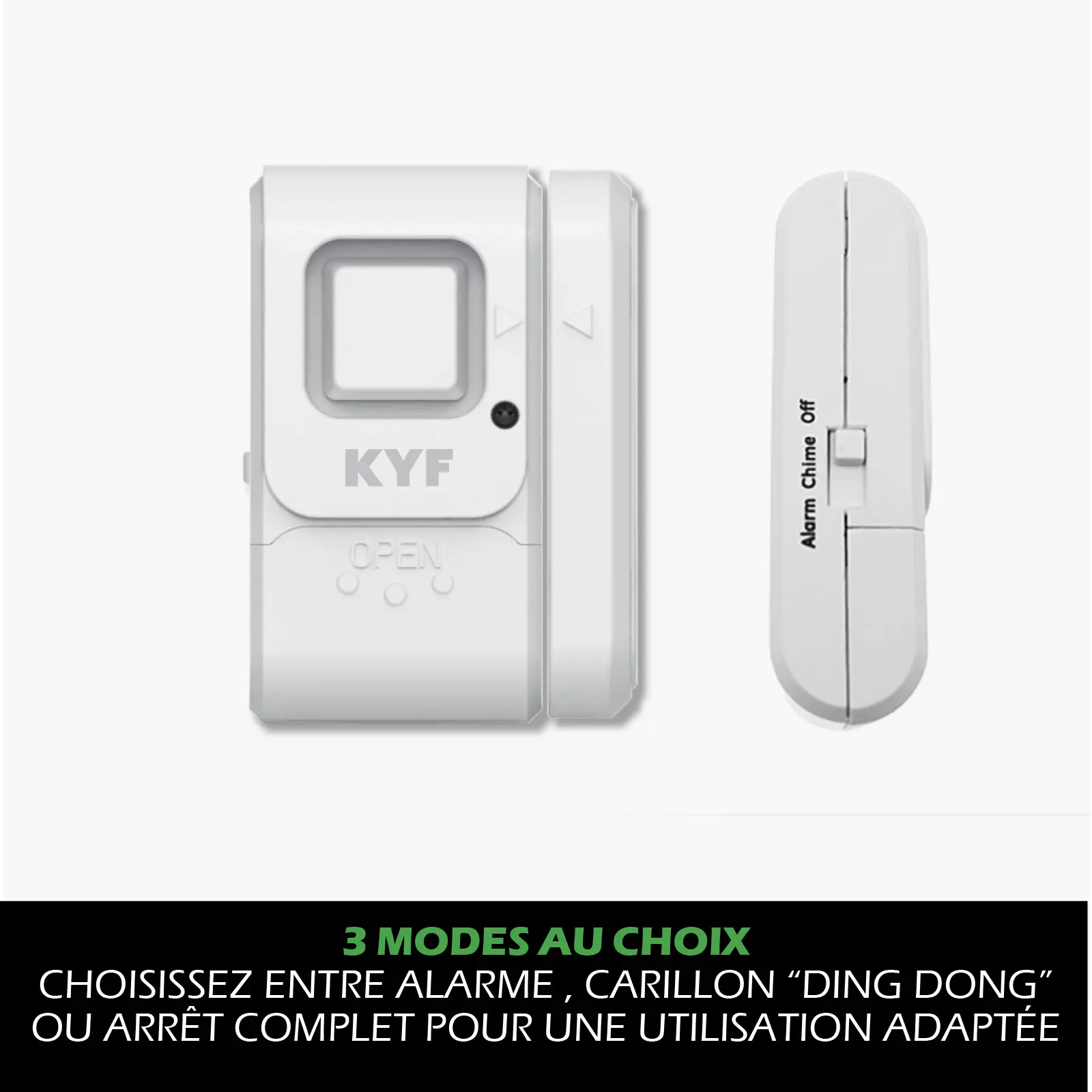 Lot de 2 x Mini alarme fenêtre/porte (Avec fonction carillon) – Image 5