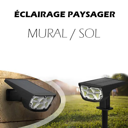 Projecteur Paysagiste Solaire Extérieur - Lot de 2 - Haute luminosité - Mural et sur Piquet - Jaune 3000K – Image 2