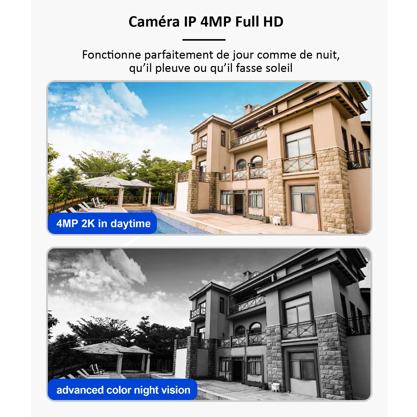 Caméra rechargeable + Panneau solaire pour KIT écran 7" enregistreur 4MP ULTRA HD – Image 7