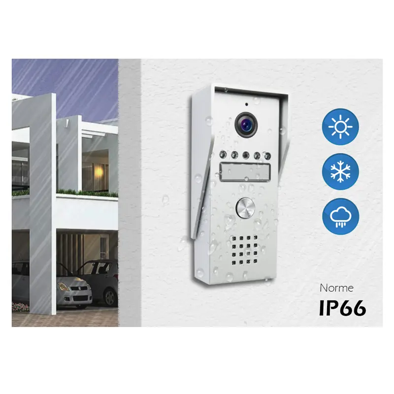 Portier Vidéo filaire connecté Wifi avec Ecran tactile 7'' - 2 fils - Contrôle vocal – Image 4
