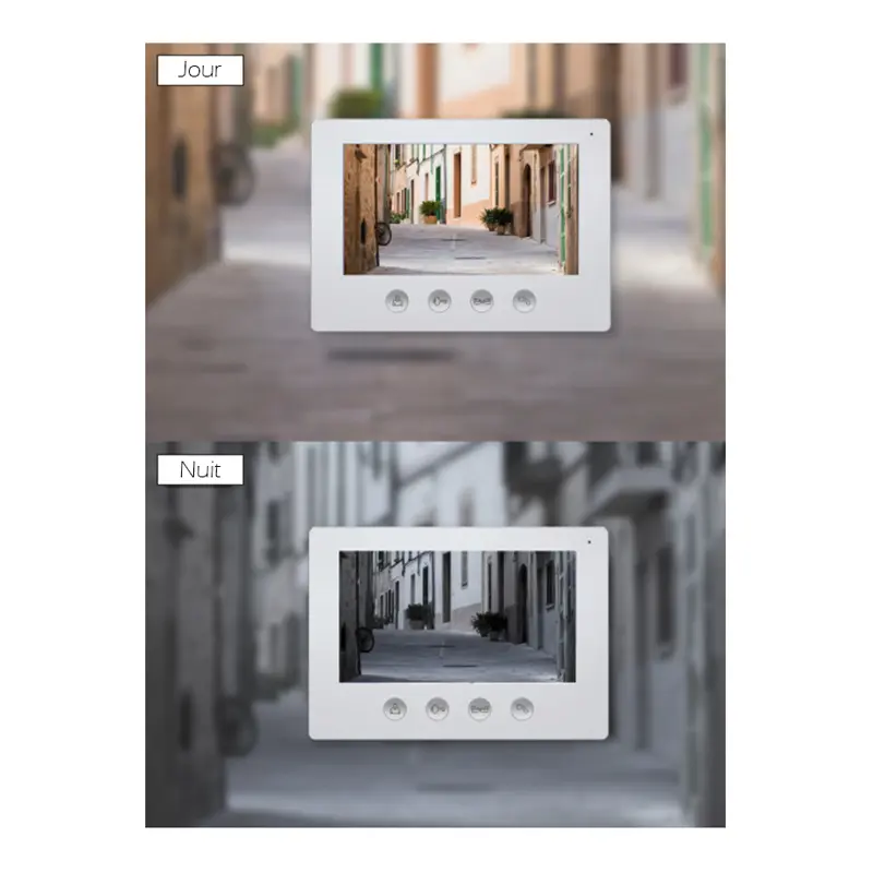 Portier Vidéo filaire connecté Wifi avec Ecran tactile 7'' - 2 fils - Contrôle vocal – Image 5