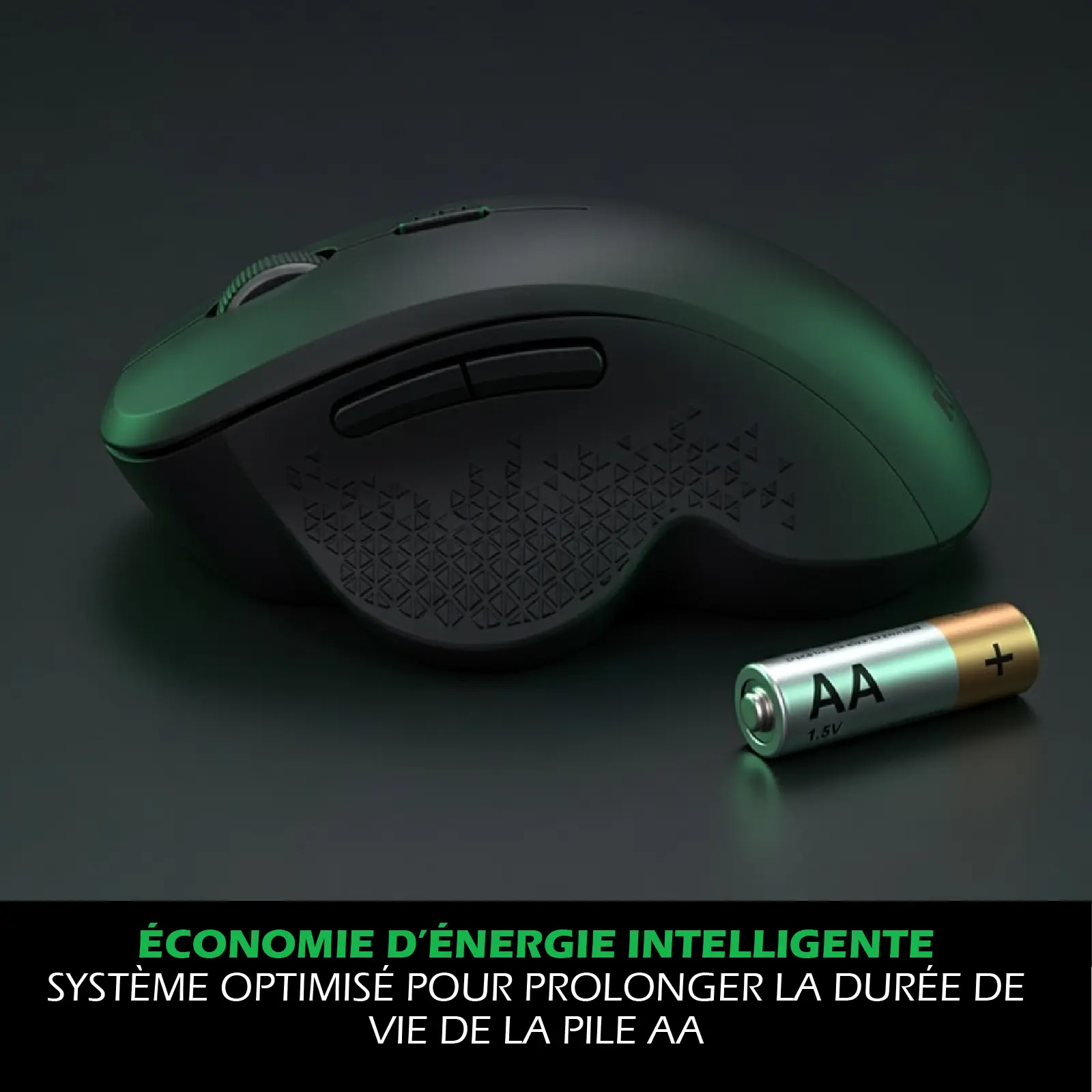 Souris connectée USB & WIFI 2,4Ghz Ergonomique, Idéal Gaming – Image 6