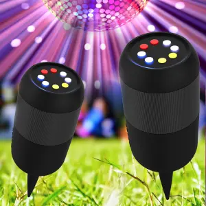 (Lot de 2) Enceinte extérieure connectée avec Eclairage RGB