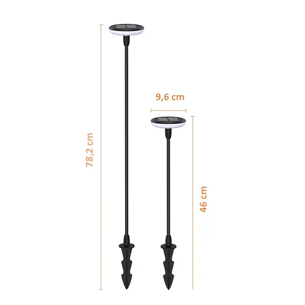 (Lot de 8) Eclairages LED 35 lm Solaire à planter Idéal illumination de composition florale – Image 2