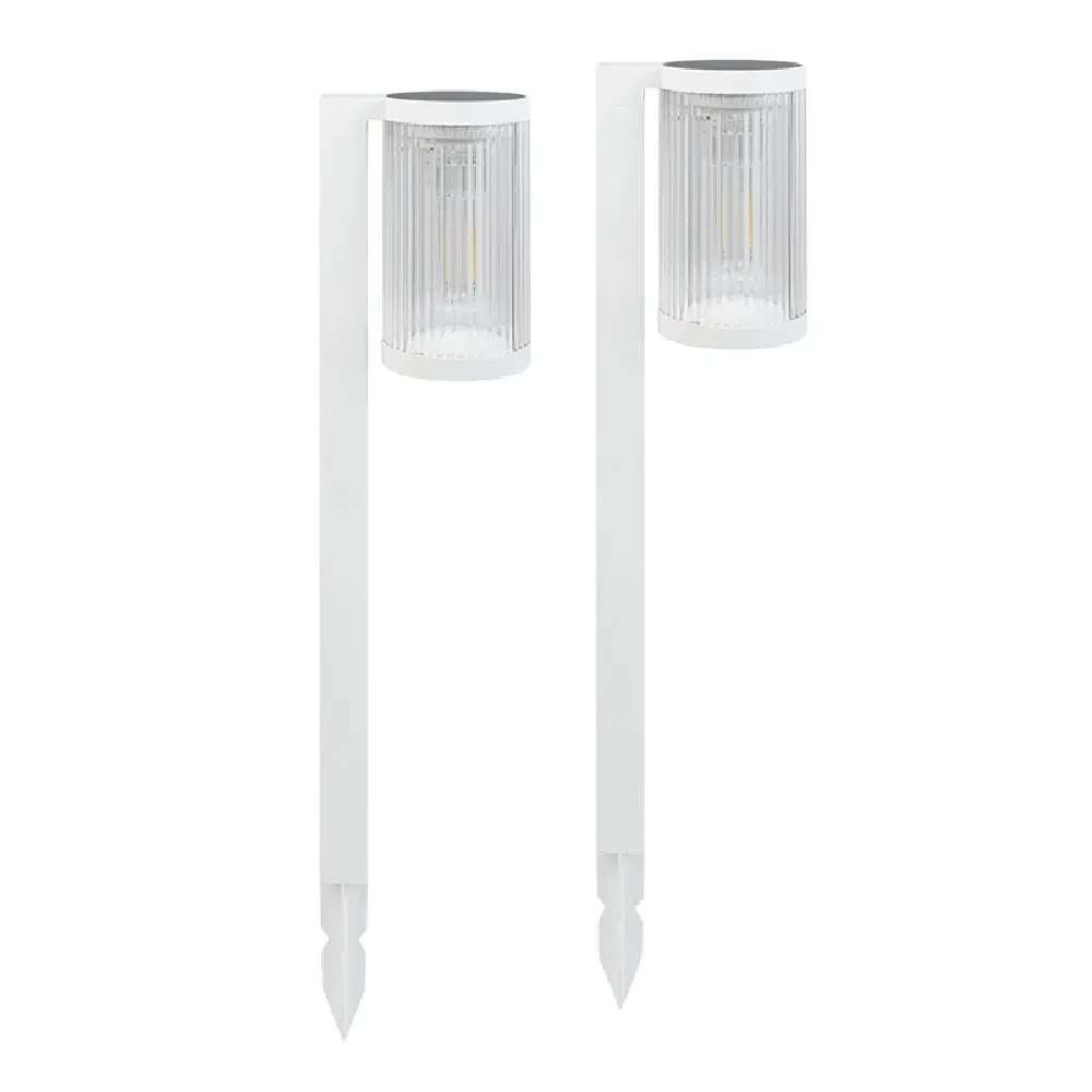 (Lot de 2) Eclairages LED 25 lm Solaire à planter Idéal éclairage d’allée et chemin