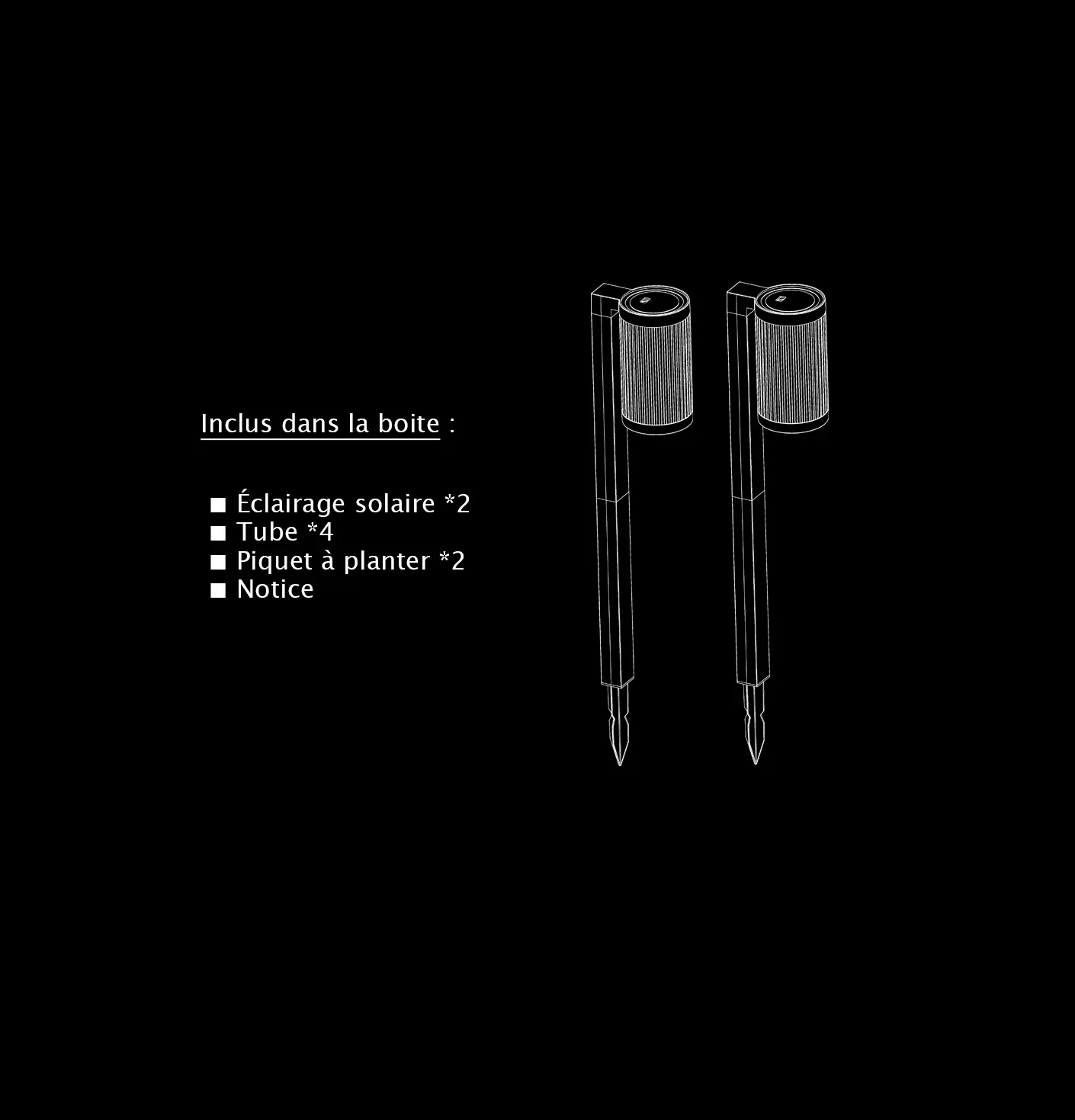 (Lot de 2) Eclairages LED 25 lm Solaire à planter Idéal éclairage d’allée et chemin – Image 8