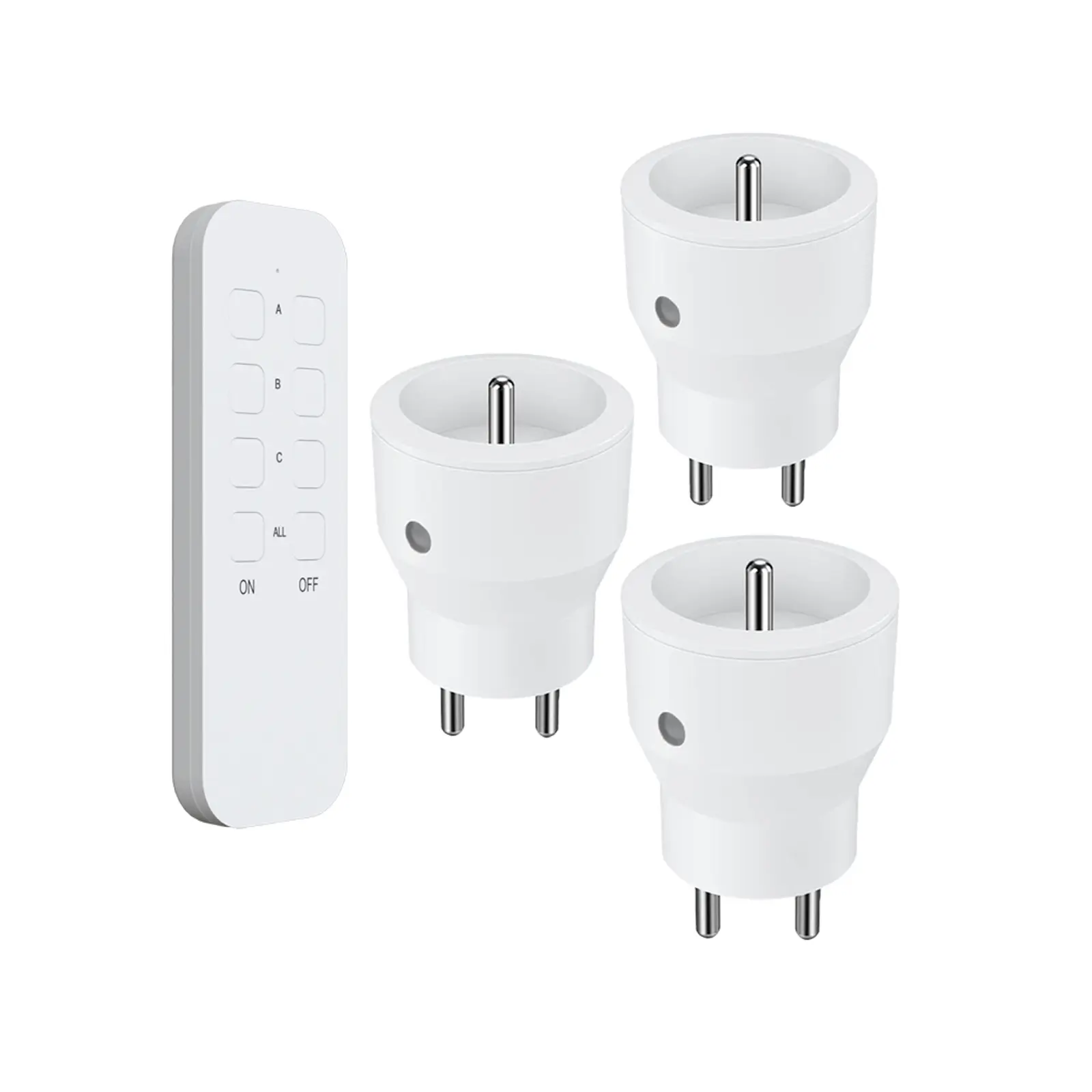Lot de 3 prises intérieures 2300W télécommandées + Télécommande 3 cannaux