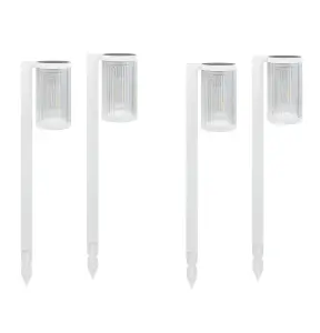 (Lot de 4) Eclairages LED 25 lm Solaire à planter Idéal éclairage d’allée et chemin