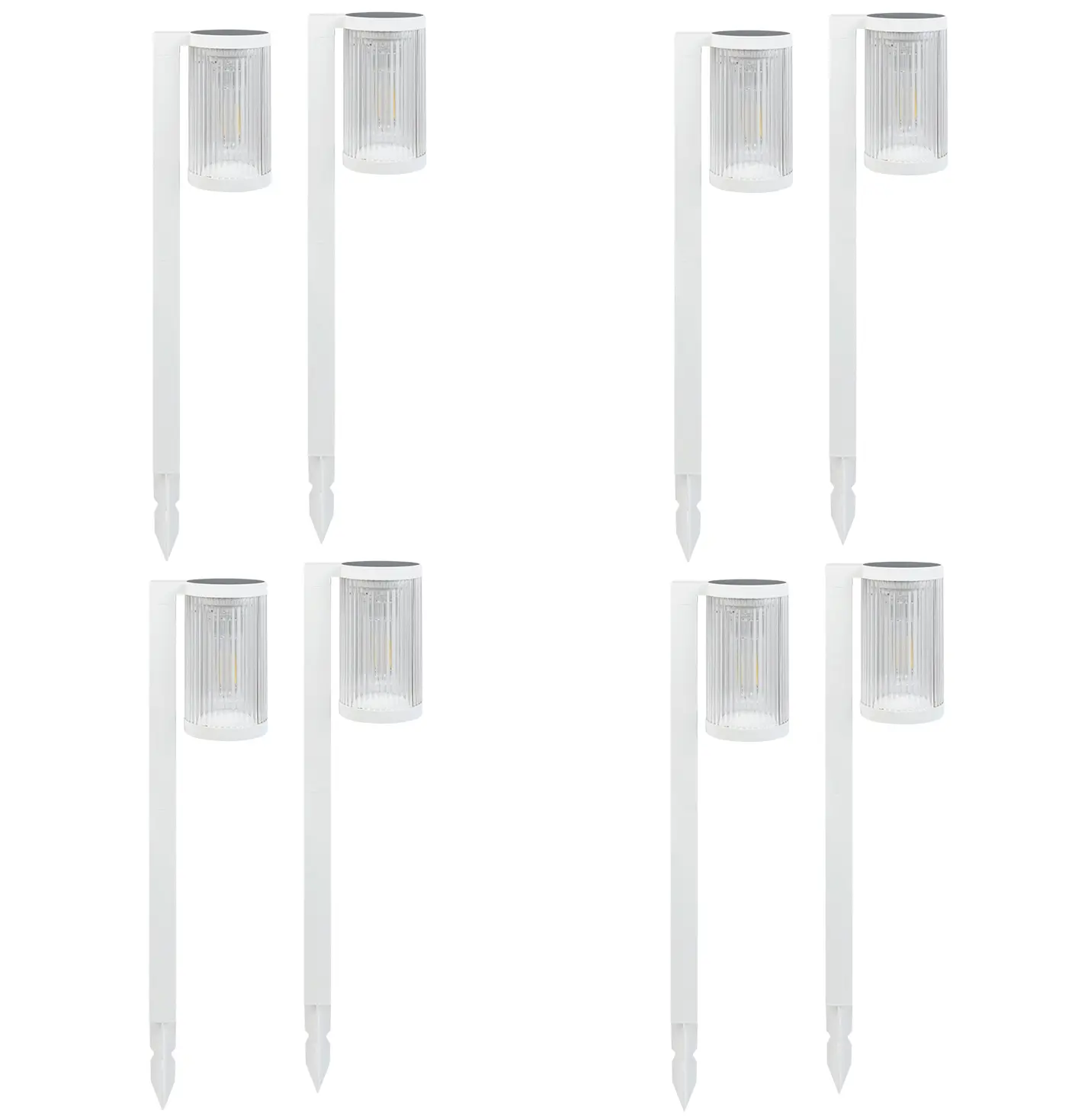 (Lot de 8) Eclairages LED 25 lm Solaire à planter Idéal éclairage d’allée et chemin