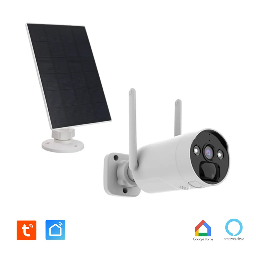 Caméra rechargeable + Panneau solaire pour KIT écran 7" enregistreur 4MP ULTRA HD