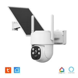 Caméra Motorisée PT rechargeable + Panneau solaire pour KIT écran 7" enregistreur 4MP ULTRA HD
