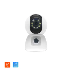 Double caméra IP pour intérieur, rotative et motorisée.