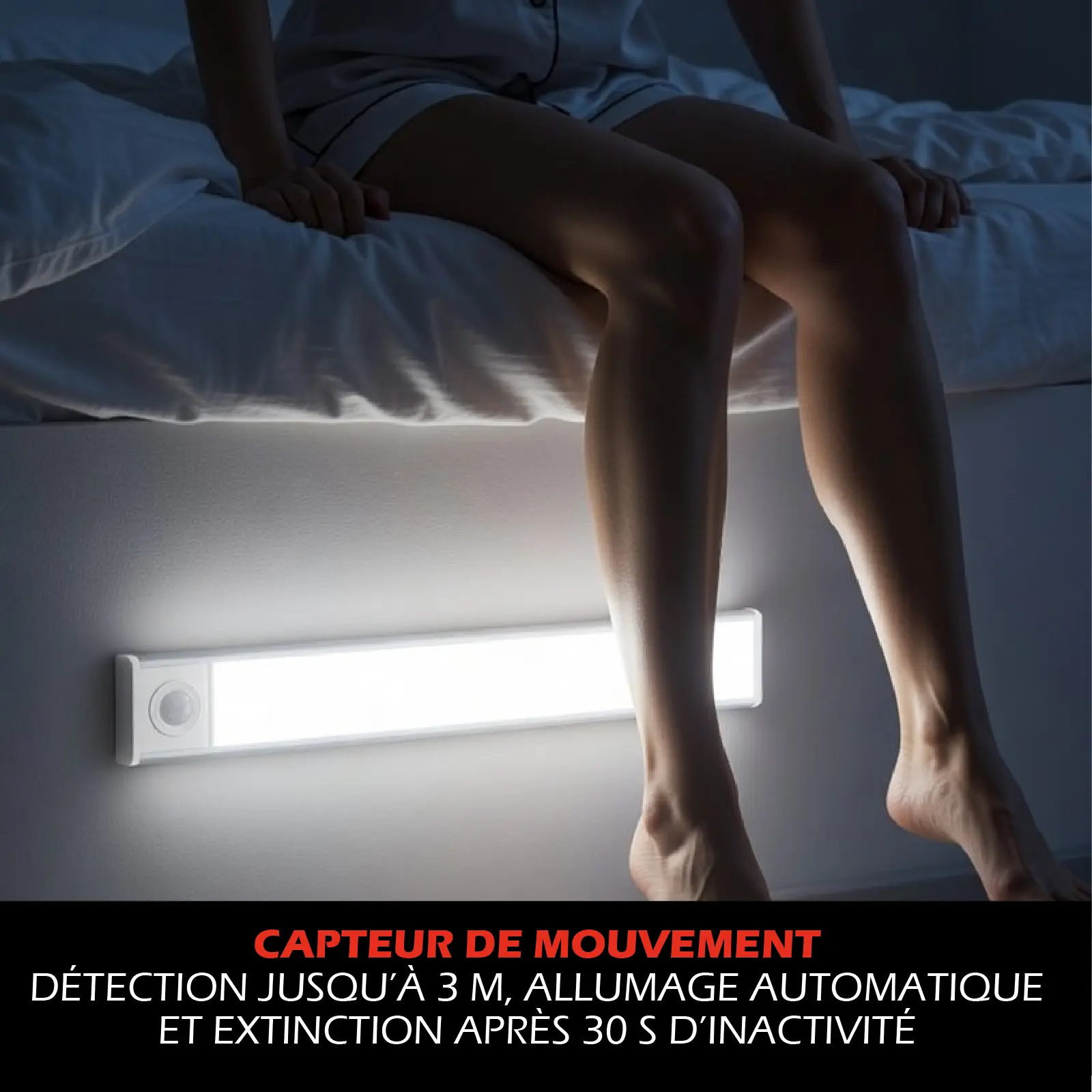 Barre LED Ultra slim à détection de mouvement 190 lumen 60 cm – Image 5