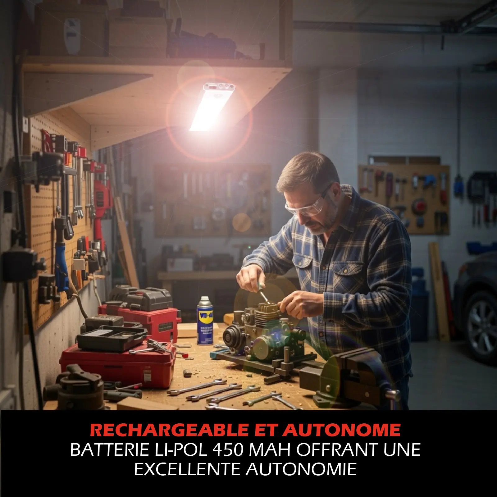 Barre LED Ultra slim à détection de mouvement 190 lumen 60 cm – Image 4