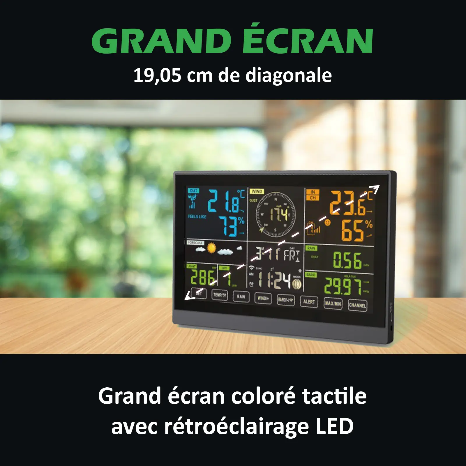 Station météo complète, professionnelle et connecté wifi