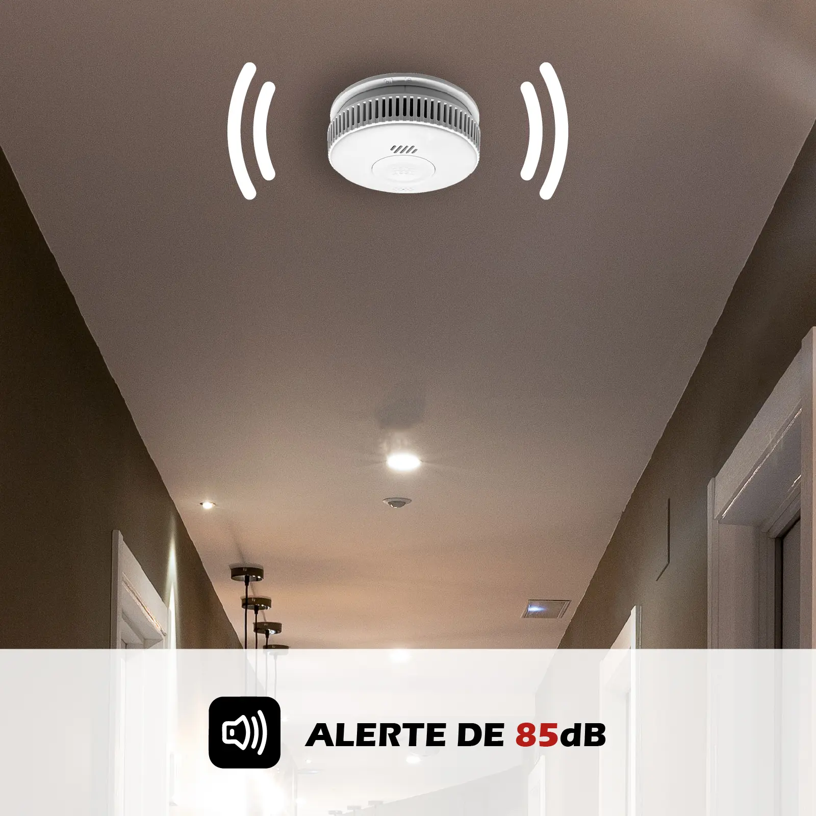 Lot de 2 x Détecteur de fumée CE EN14604 - Pile 3 ans remplaçable incluse – Image 6