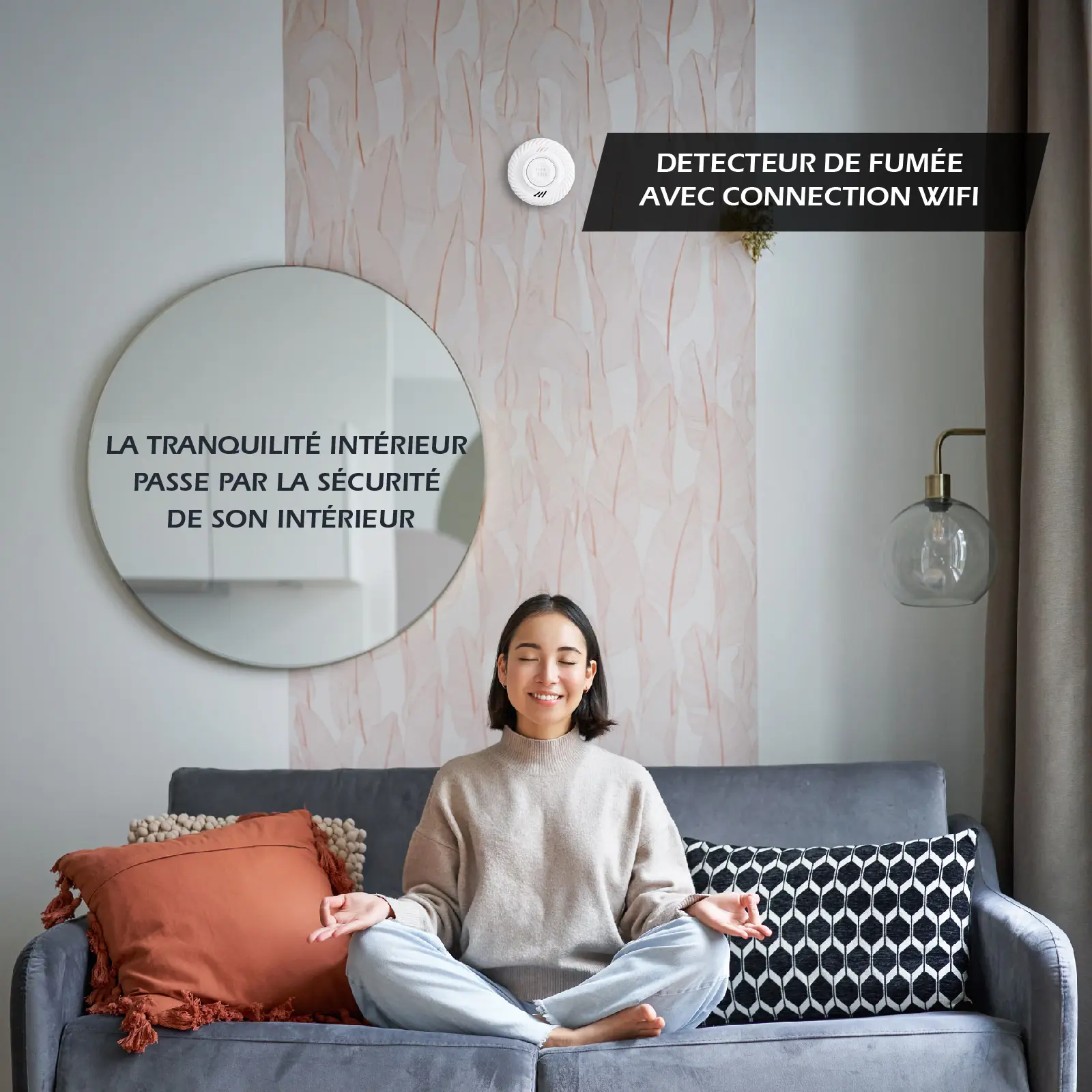 Détecteur de fumée connecté WIFI - CE EN14604 - Pile 10 ans scellée – Image 8