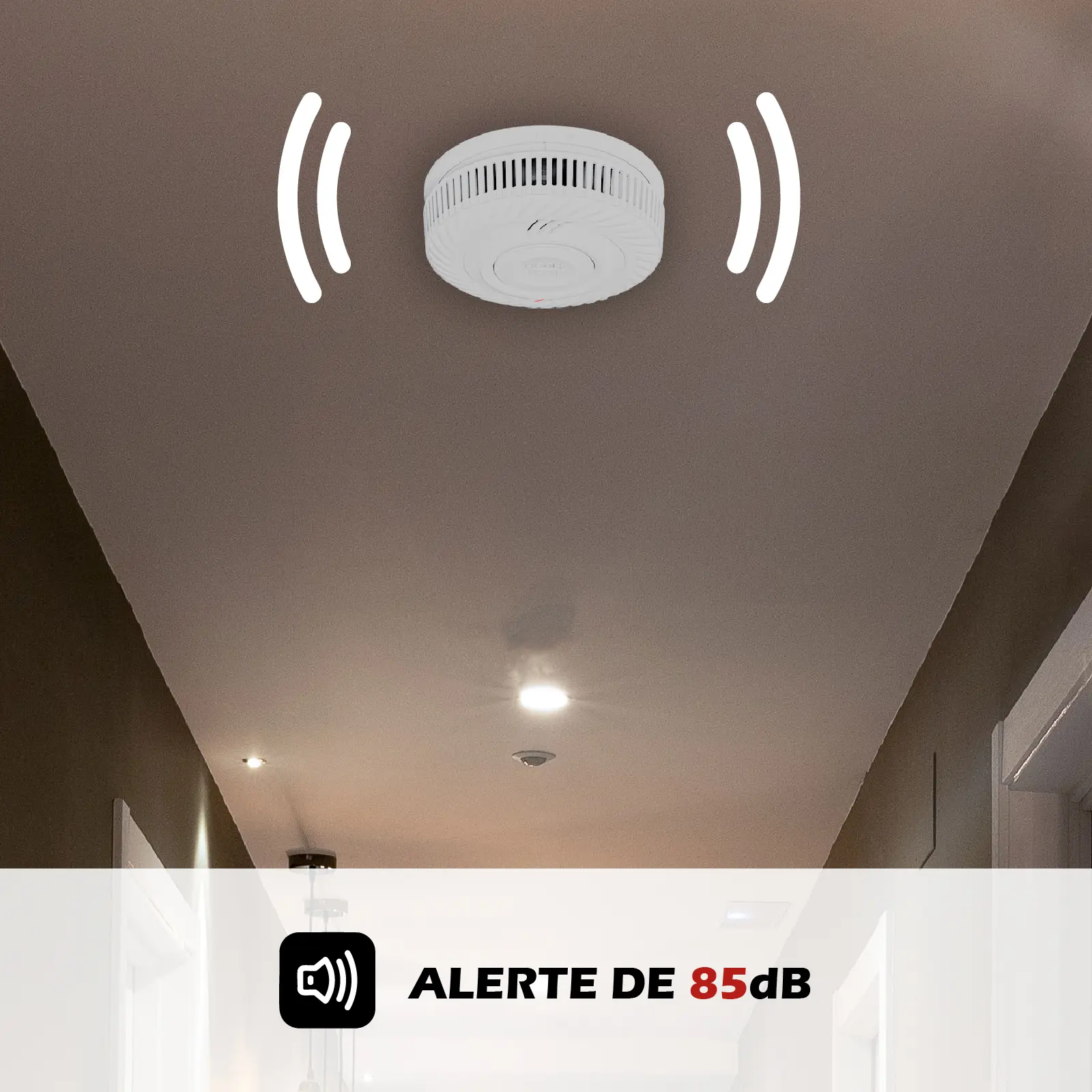Détecteur de fumée connecté WIFI - CE EN14604 - Pile 10 ans scellée – Image 4