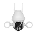 Caméra extérieure connectée wifi rotative 5MP 2 phares LED et carte SD 16 Go