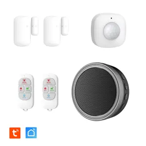 Kit Alarme Évolutif 868 Mhz connecté Wifi 2,4Ghz avec Sirène 90dB Flash LED intégré