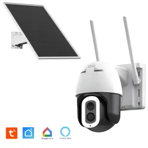 Caméra IP Motorisée Extérieure Ultra HD 2K+ 4MP – 100% Solaire – WiFi DualBand – LED 800lm