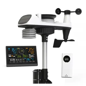 Station Météo professionnelle connectée Wifi – 9 en 1 + 1 Thermo-hygromètre