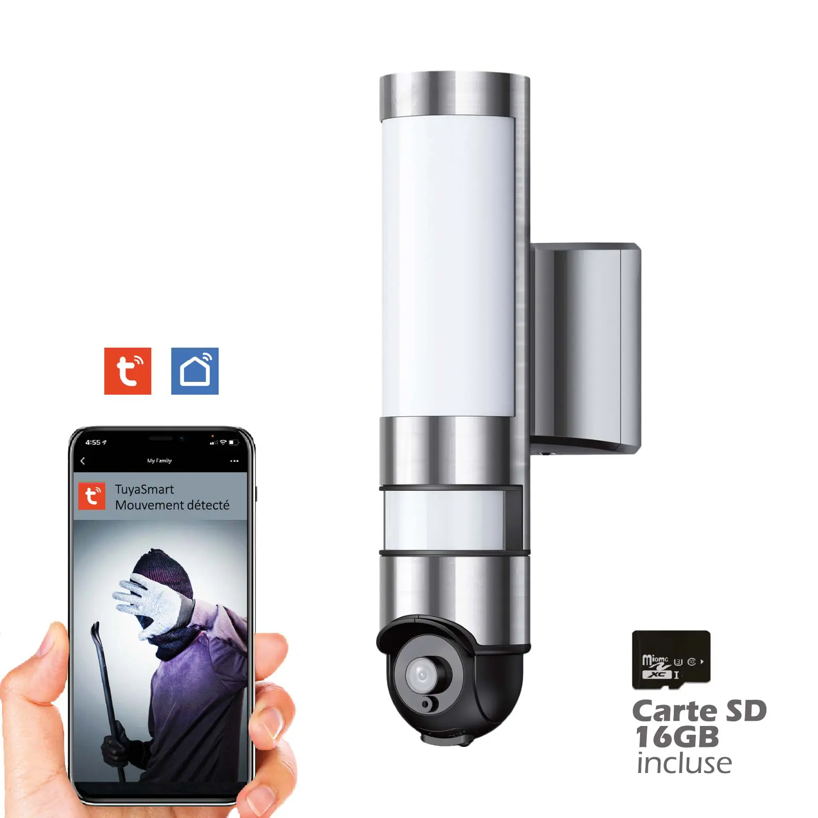 Caméra Extérieure Motorisée 220V avec Éclairage LED 1600LM – Image 2