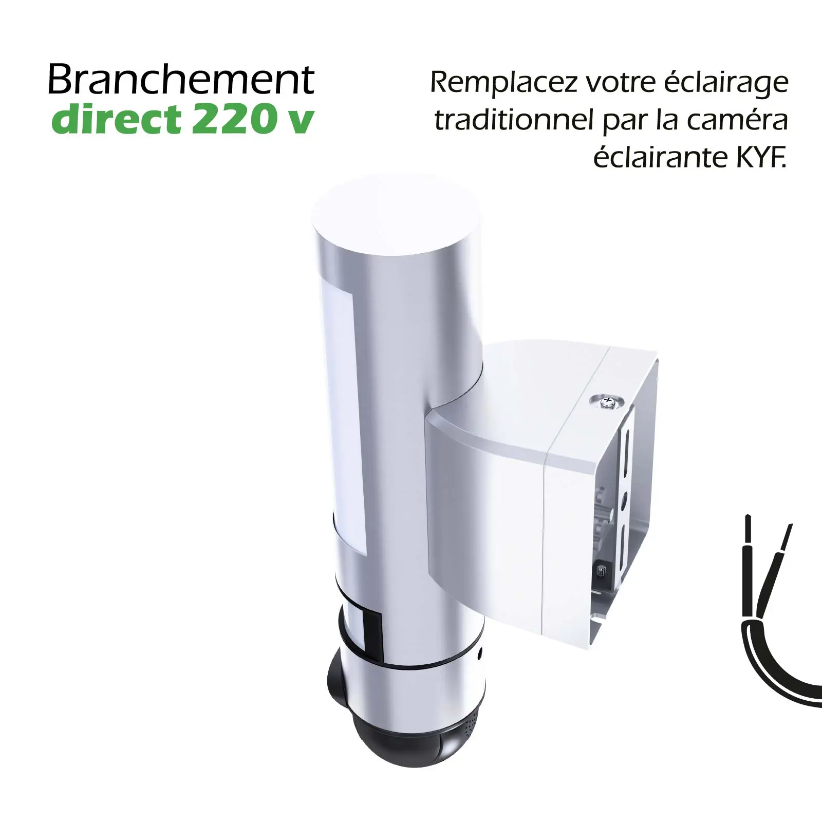 Caméra Extérieure Motorisée 220V avec Éclairage LED 1600LM – Image 7