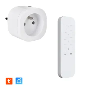 Prise intérieure 3680W connectée (Wifi + Radio fréquence) + Télécommande Sans Fil compatible - Contrôle à distance & local