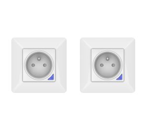 Lot de 2 Prises intérieures encastrées 3000W connectées Wifi + Suivi de consommation + Compatible assistants vocaux