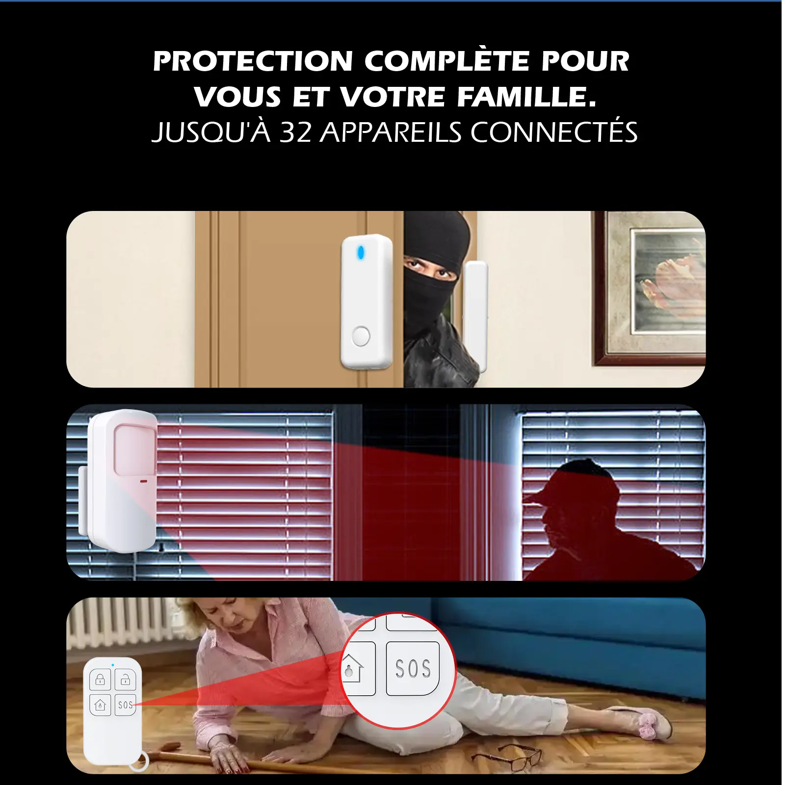 Kit d'Alarme intérieure connecté - Etendu - Évolutif avec Caméra IP PT 4MP avec Sirène intégrée 90 dB – Image 10
