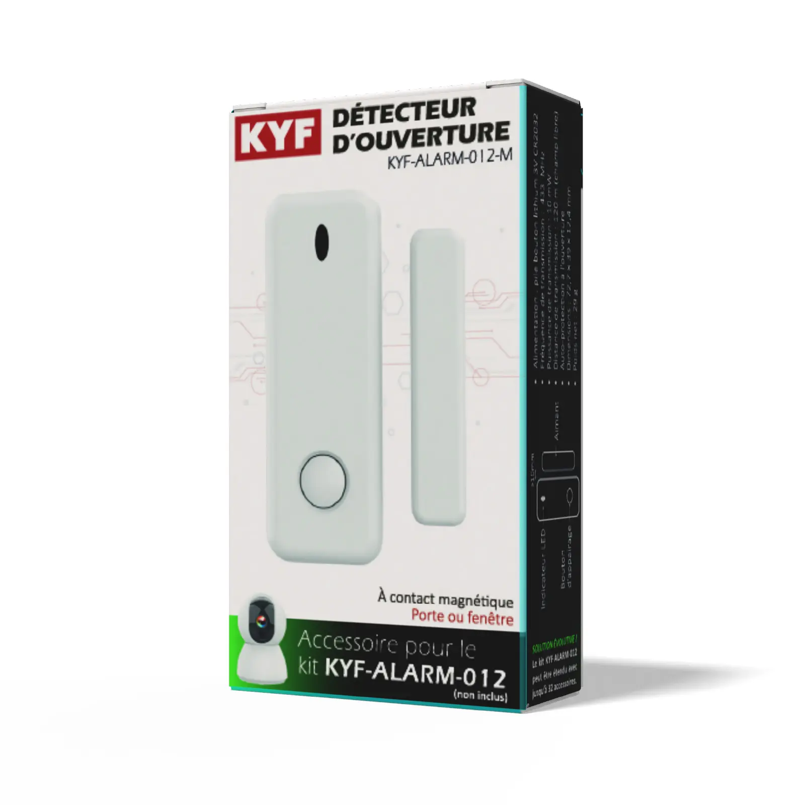 Détecteur d’ouverture pour Alarme-Caméra KYF-CAM-027 et KYF-ALARM-012 – Image 8