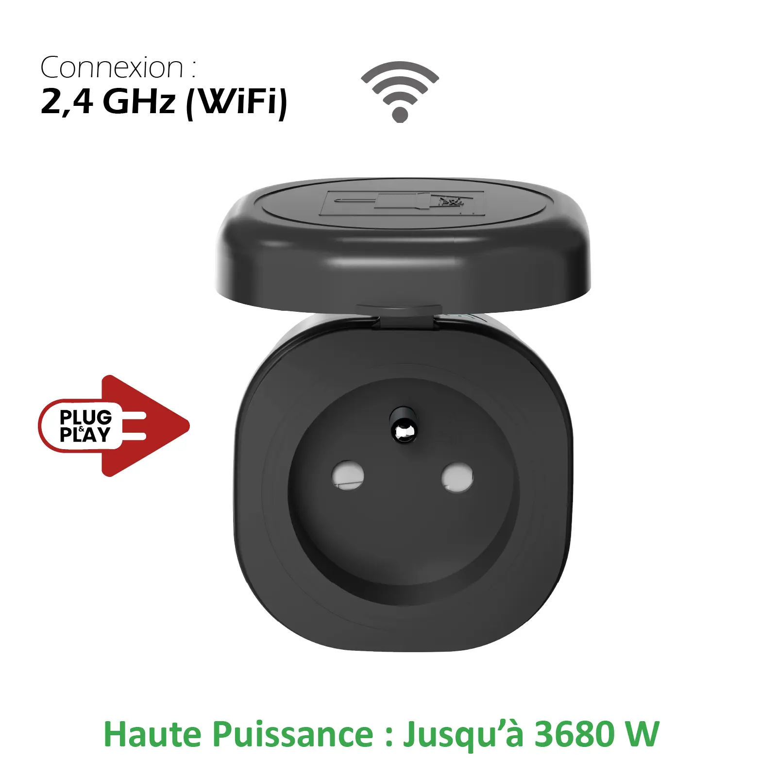 Reconditionné KYF - Prise Extérieure (IP44) 3680W connectée Wifi + Suivi de consommation – Image 3