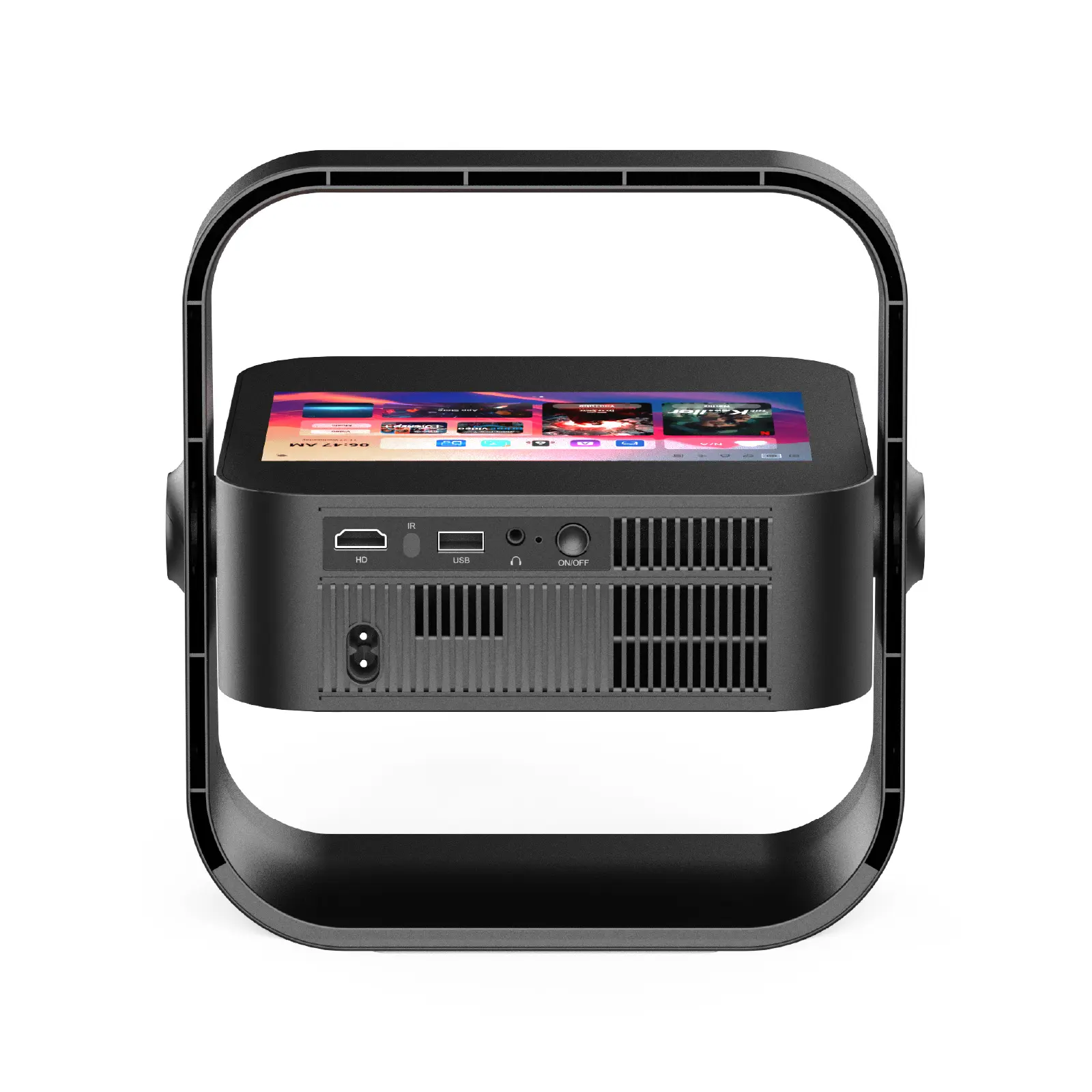 Kit Cinéma Portable KYF – Écran gonflable 100” + Vidéoprojecteur écran tactile Android 12 + 2 enceintes Bluetooth 60W – Image 4