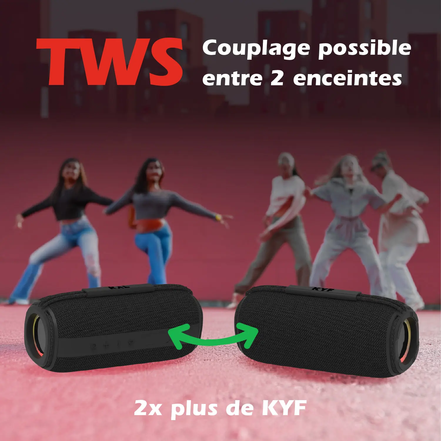 Kit Cinéma Portable KYF – Écran gonflable 100” + Vidéoprojecteur Android 13 rechargeable + 2 enceintes Bluetooth 60W – Image 16