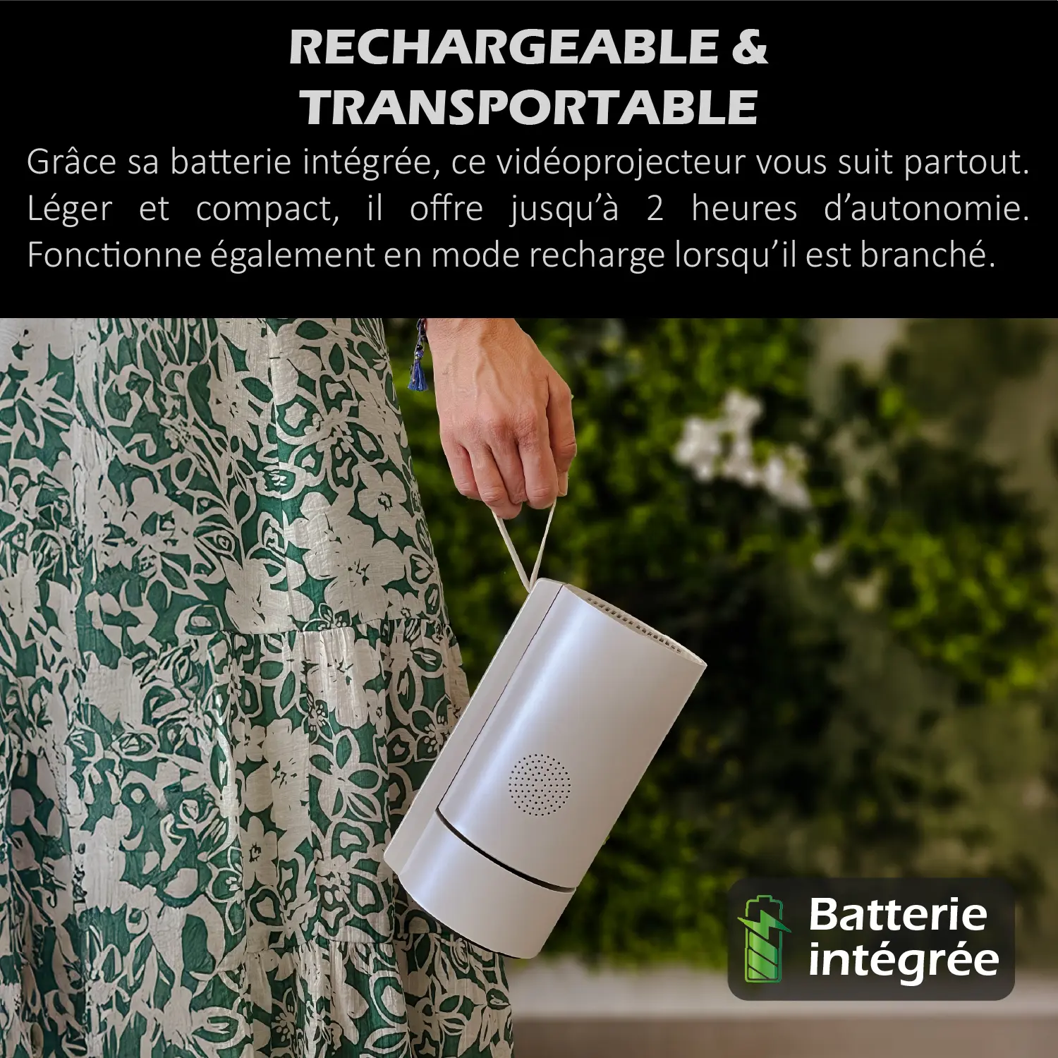 Kit Cinéma Portable KYF – Écran gonflable 100” + Vidéoprojecteur Android 13 rechargeable + 2 enceintes Bluetooth 60W – Image 8