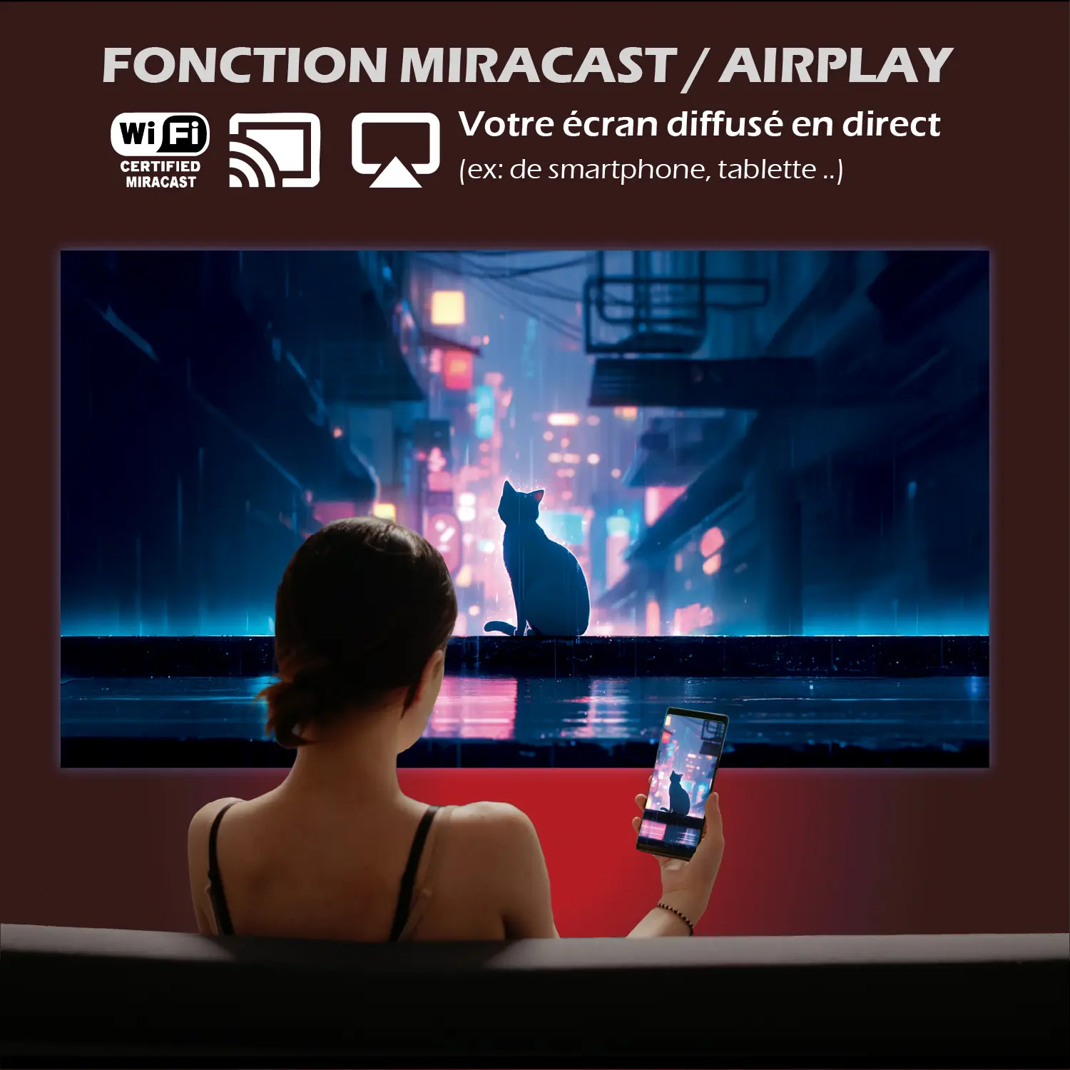 Kit Cinéma Portable KYF – Écran gonflable 100” + Vidéoprojecteur Android 13 rechargeable + 2 enceintes Bluetooth 60W – Image 11