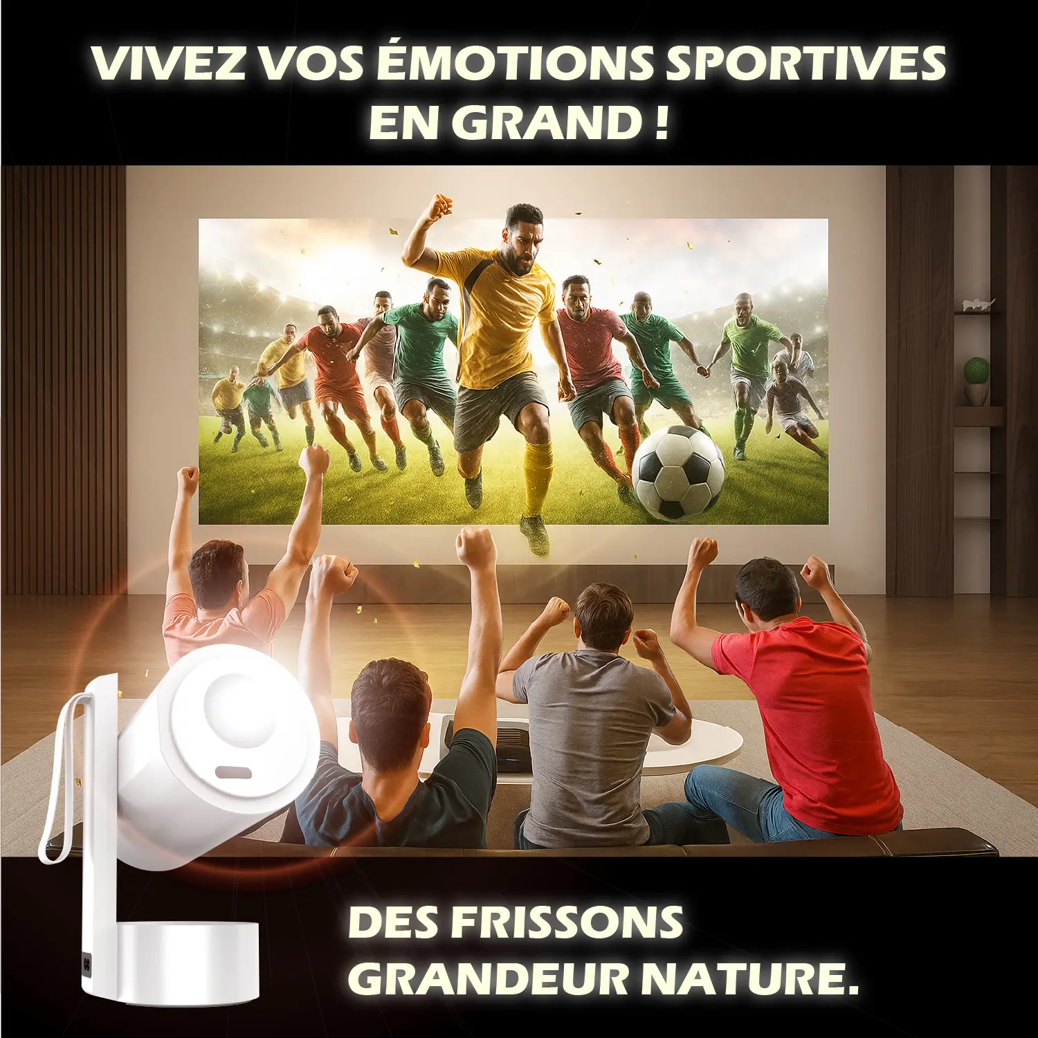 Kit Cinéma Portable KYF – Écran gonflable 100” + Vidéoprojecteur Android 13 rechargeable + 2 enceintes Bluetooth 60W – Image 6
