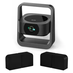 KIT CINÉMA PORTABLE KYF – Vidéoprojecteur Pliable et Compact Android 13 Full HD + Mur d’Enceintes Bluetooth Modulables 20W