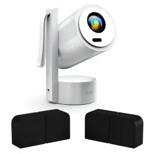 KIT CINÉMA PORTABLE KYF – Vidéoprojecteur Android 13 Full HD Rechargeable + Mur d’Enceintes Bluetooth Modulables 20W