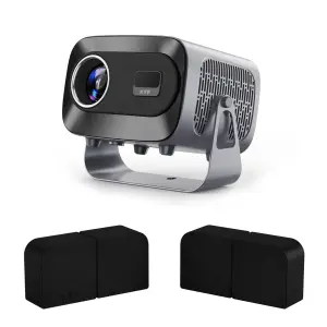 Kit Cinéma KYF – Vidéoprojecteur Android 13 HD + Mur d’Enceintes Bluetooth Modulables 20W