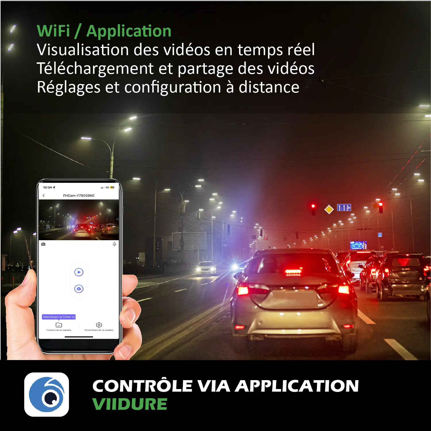 Dashcam 4K intelligente Triple vison Avant / Arrière / Habitacle – Image 8