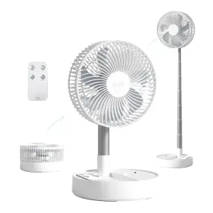 Ventilateur Portable Téléscopique avec Télécommande - Silencieux - Rechargeable - Design Flexible