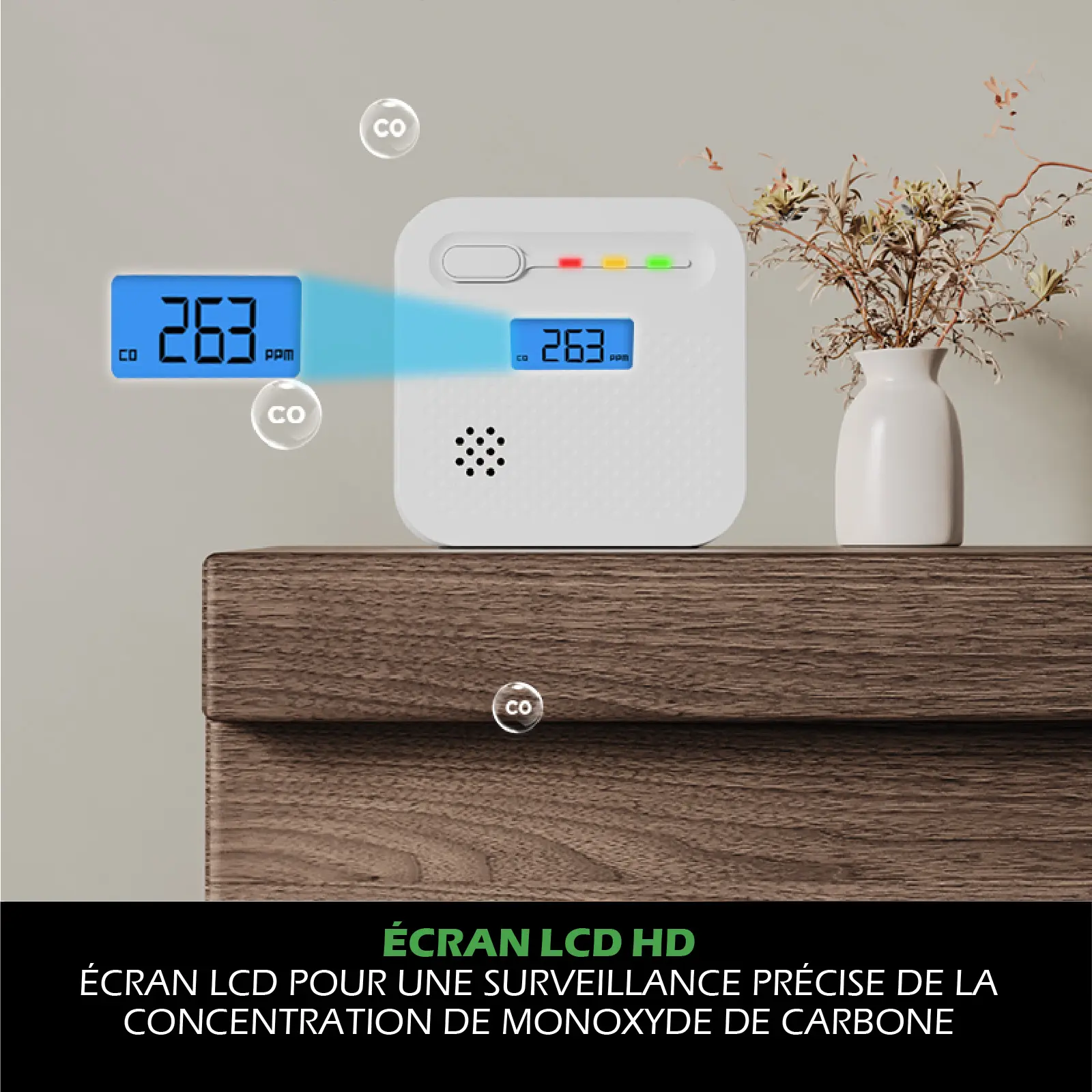 Détecteur de Monoxyde de Carbone WIFI - Pile 10 ans scellée - CE EN 50291 – Image 4