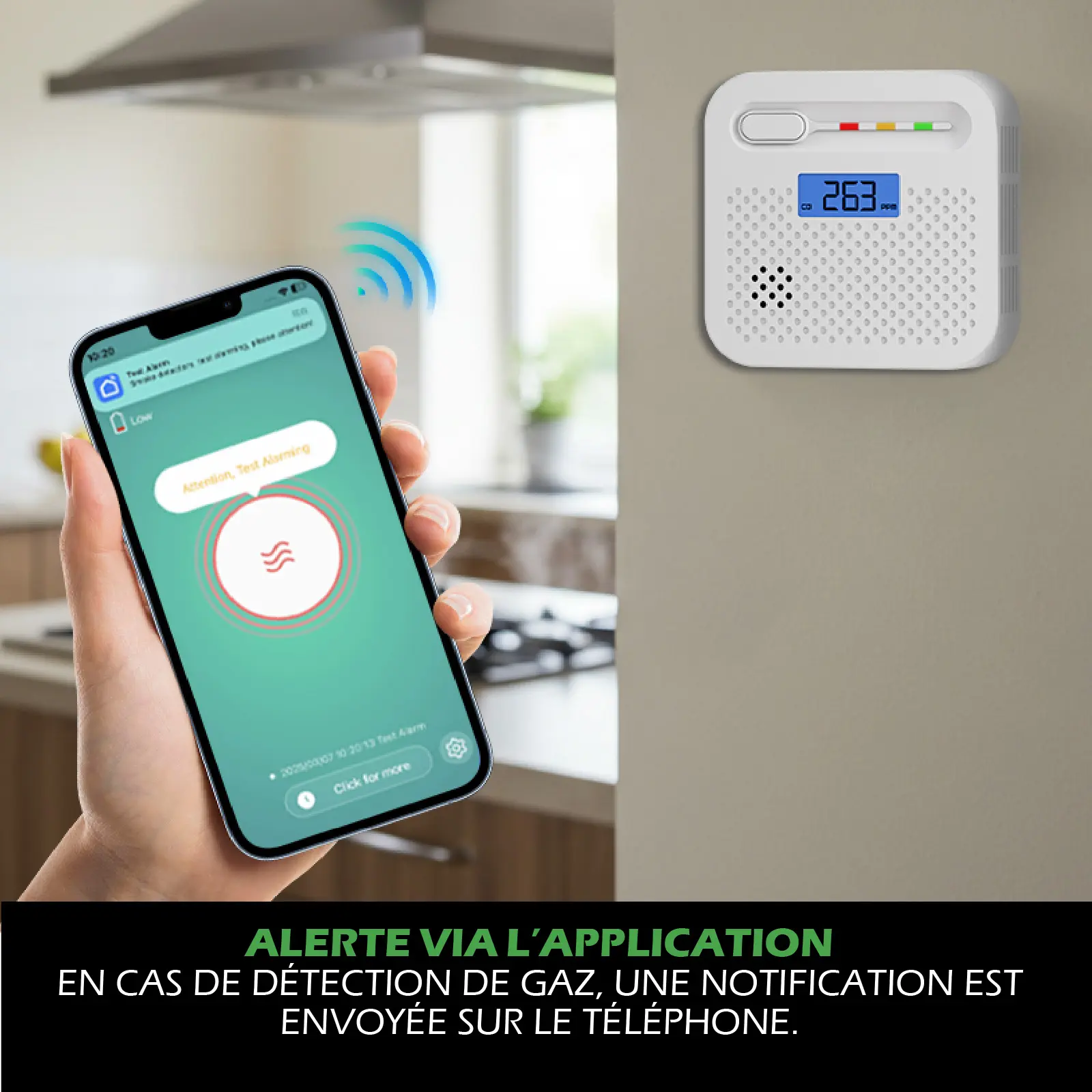 Détecteur de Monoxyde de Carbone WIFI - Pile 10 ans scellée - CE EN 50291 – Image 5