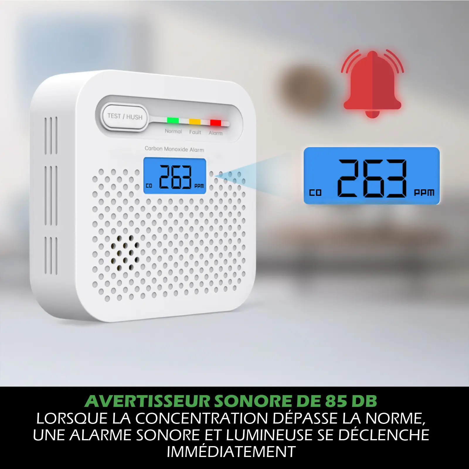 Détecteur de Monoxyde de Carbone WIFI - Pile 10 ans scellée - CE EN 50291 – Image 6