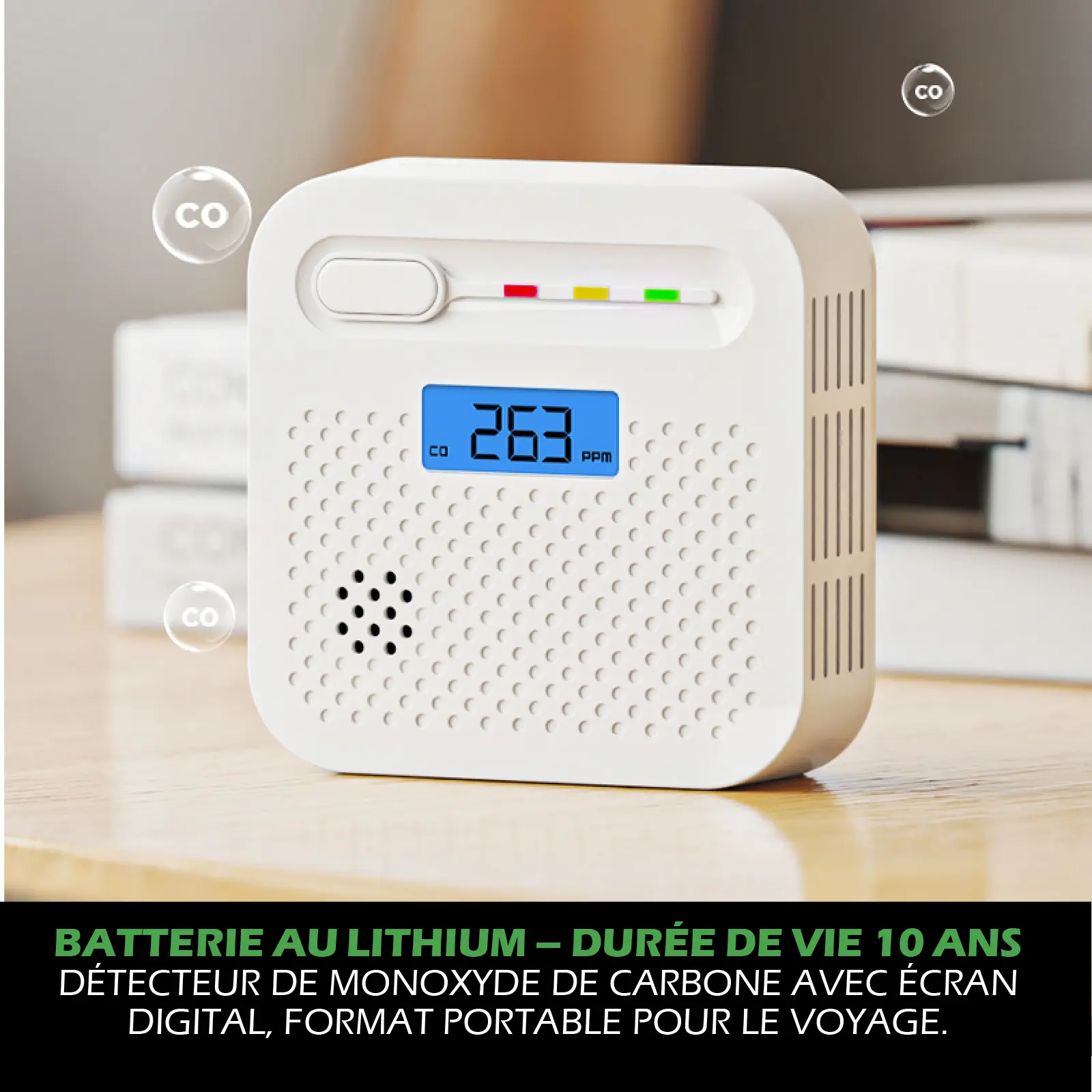 Détecteur de Monoxyde de Carbone WIFI - Pile 10 ans scellée - CE EN 50291 – Image 3