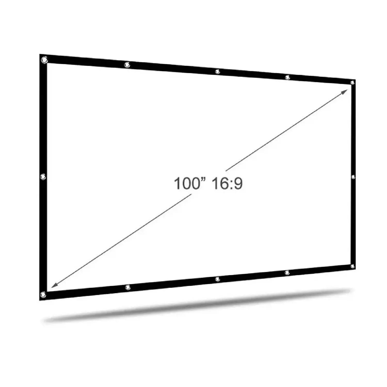 Écran de Projection Mural Pliable – 100” – Double Face Avant/Arrière – Installation Rapide